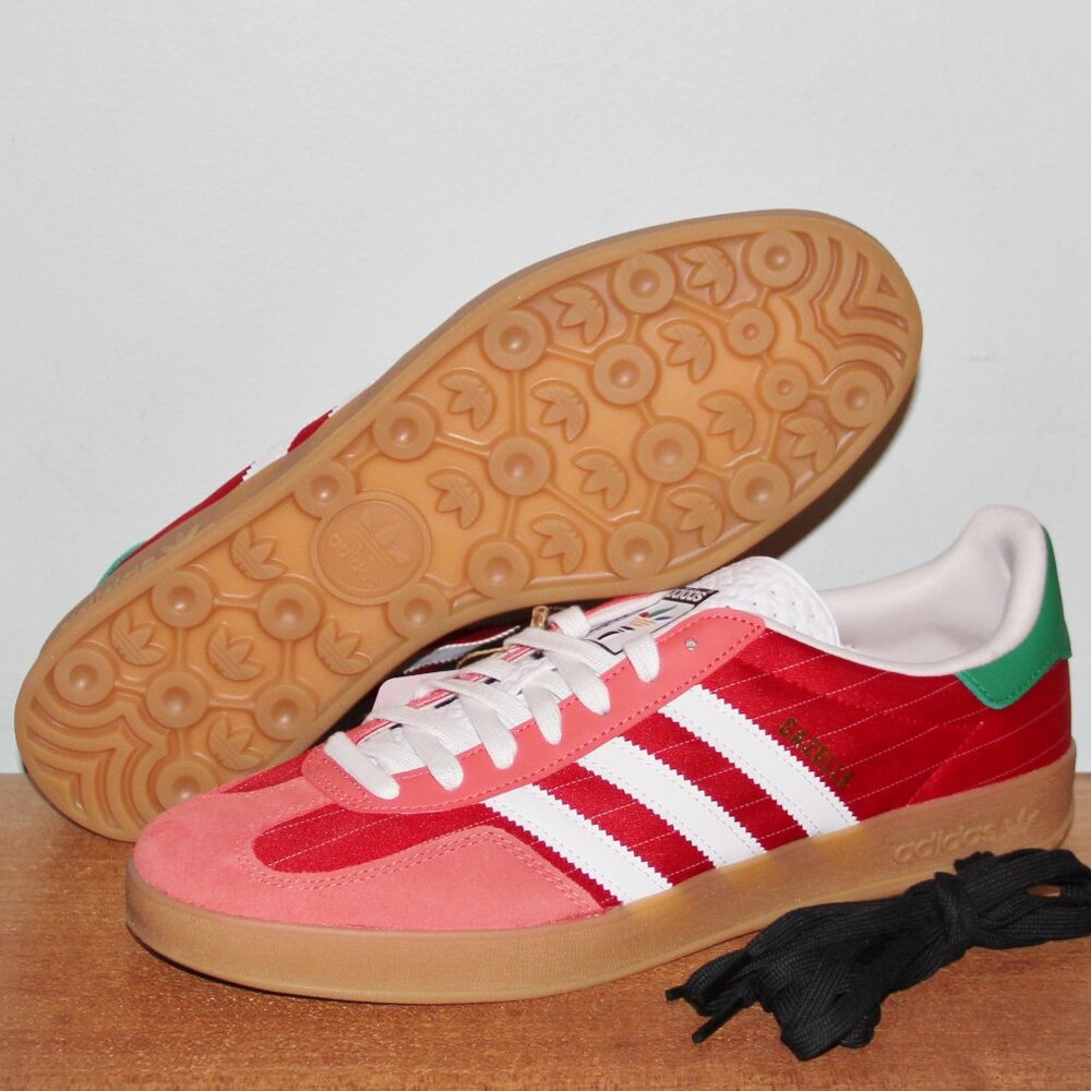 Adidas Gazelle Indoor Olympic Pack Shoes Mens 11 Red Green White